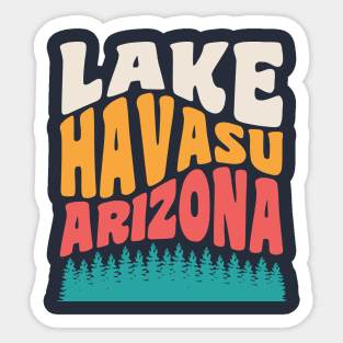 Lake Havasu Arizona Boating Retro Vintage Typography Sticker